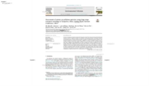 Assessment of winter air pollution episodes using long-range transport modeling in Hangzhou, China, during World Internet Conference, 2015*